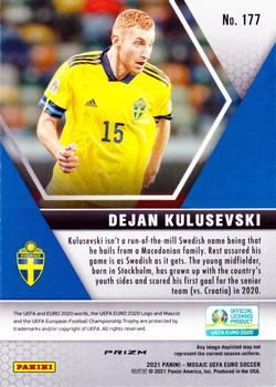 2021 Panini Mosaic UEFA EURO 2020 - Red Pulsar #177 Dejan Kulusevski Back