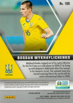 2021 Panini Mosaic UEFA EURO 2020 - Red Pulsar #188 Bogdan Mykhaylichenko Back