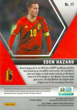 2021 Panini Mosaic UEFA EURO 2020 - Silver #17 Eden Hazard Back