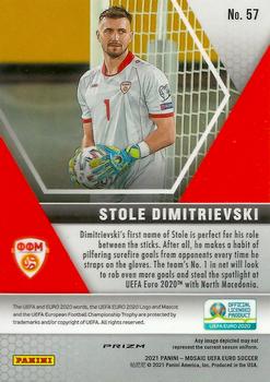 2021 Panini Mosaic UEFA EURO 2020 - Silver #57 Stole Dimitrievski Back