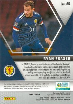 2021 Panini Mosaic UEFA EURO 2020 - Silver #85 Ryan Fraser Back
