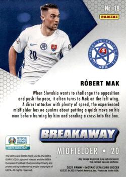 2021 Panini Mosaic UEFA EURO 2020 - Breakaway #18 Robert Mak Back