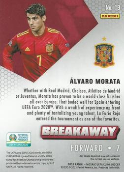 2021 Panini Mosaic UEFA EURO 2020 - Breakaway #19 Alvaro Morata Back