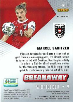 2021 Panini Mosaic UEFA EURO 2020 - Breakaway Mosaic #1 Marcel Sabitzer Back