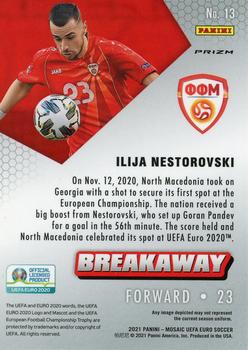 2021 Panini Mosaic UEFA EURO 2020 - Breakaway Mosaic #13 Ilija Nestorovski Back