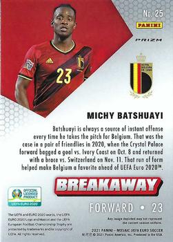 2021 Panini Mosaic UEFA EURO 2020 - Breakaway Mosaic #25 Michy Batshuayi Back