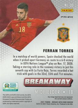 2021 Panini Mosaic UEFA EURO 2020 - Breakaway Mosaic #30 Ferran Torres Back