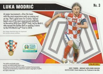 2021 Panini Mosaic UEFA EURO 2020 - Give and Go #3 Luka Modric Back