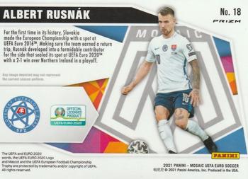 2021 Panini Mosaic UEFA EURO 2020 - Give and Go Mosaic Green #18 Albert Rusnak Back