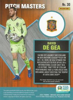 2021 Panini Mosaic UEFA EURO 2020 - Pitch Masters #30 David de Gea Back