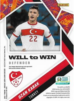 2021 Panini Mosaic UEFA EURO 2020 - Will to Win #22 Ozan Kabak Back