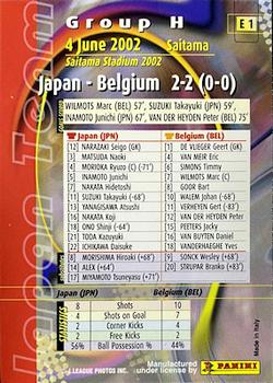 2002 Panini World Cup - Exchange cards #E1 Japan Back