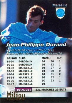 1997-98 Panini #106 Jean-Philippe Durand Back