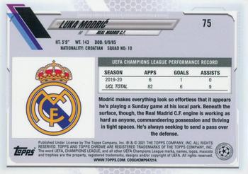 2020-21 Topps Chrome Sapphire Edition UEFA Champions League #75 Luka Modrić Back