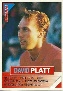 1996 Panini Super Players #13 David Platt Front