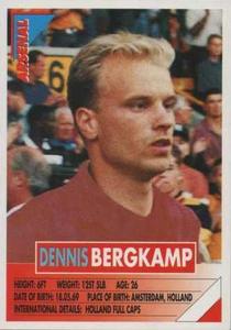 1996 Panini Super Players #14 Dennis Bergkamp Front