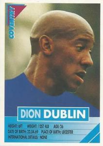1996 Panini Super Players #89 Dion Dublin Front