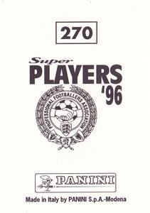 1996 Panini Super Players #270 Colin Calderwood Back