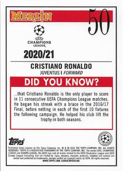 2020-21 Merlin Chrome UEFA Champions League - Aqua Prism #50 Cristiano Ronaldo Back