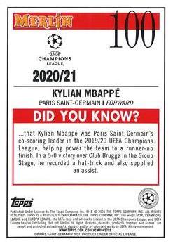 2020-21 Merlin Chrome UEFA Champions League - Aqua Prism #100 Kylian Mbappe Back