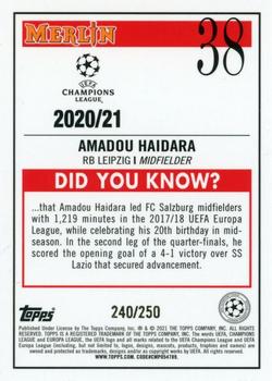2020-21 Merlin Chrome UEFA Champions League - Atomic #38 Amadou Haidara Back