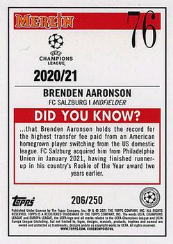 2020-21 Merlin Chrome UEFA Champions League - Atomic #76 Brenden Aaronson Back