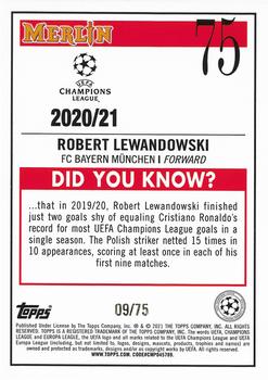 2020-21 Merlin Chrome UEFA Champions League - Blue #75 Robert Lewandowski Back