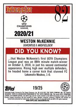 2020-21 Merlin Chrome UEFA Champions League - Orange #82 Weston McKennie Back