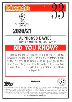 2020-21 Merlin Chrome UEFA Champions League - Refractor #33 Alphonso Davies Back