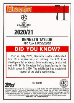 2020-21 Merlin Chrome UEFA Champions League - Refractor #71 Kenneth Taylor Back