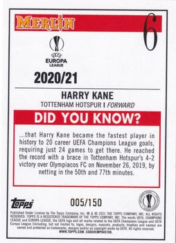 2020-21 Merlin Chrome UEFA Champions League - Speckle #6 Harry Kane Back