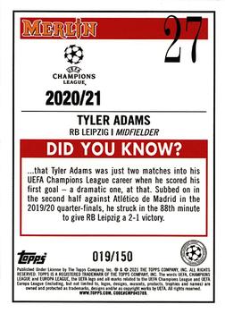 2020-21 Merlin Chrome UEFA Champions League - Speckle #27 Tyler Adams Back