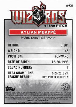 2020-21 Merlin Chrome UEFA Champions League - Wizards of the Pitch #W-KM Kylian Mbappé Back