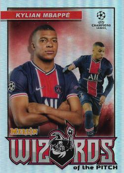 2020-21 Merlin Chrome UEFA Champions League - Wizards of the Pitch #W-KM Kylian Mbappé Front