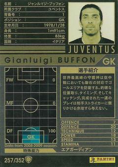 2008-09 Panini/Sega World Club Champion Football #257 Gianluigi Buffon Back