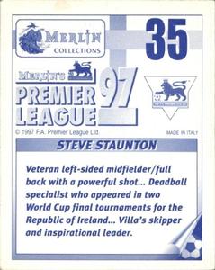 1996-97 Merlin's Premier League 97 #35 Steve Staunton Back
