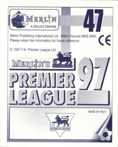 1996-97 Merlin's Premier League 97 #47 Tommy Johnson Back
