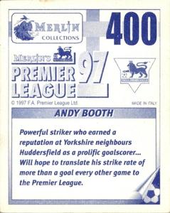 1996-97 Merlin's Premier League 97 #400 Andy Booth Back