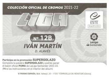 2021-22 Panini LaLiga Santander Este Stickers #12B Iván Martin Back