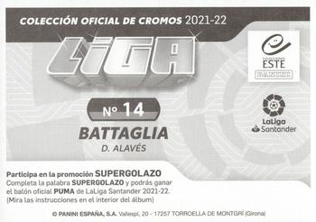 2021-22 Panini LaLiga Santander Este Stickers #14 Rodrigo Battaglia Back