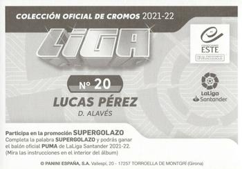 2021-22 Panini LaLiga Santander Este Stickers #20 Lucas Pérez Back
