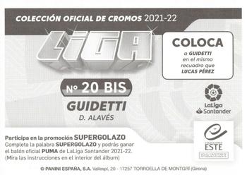 2021-22 Panini LaLiga Santander Este Stickers #20 BIS John Guidetti Back