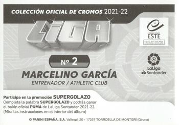 2021-22 Panini LaLiga Santander Este Stickers #2 Marcelino García Back