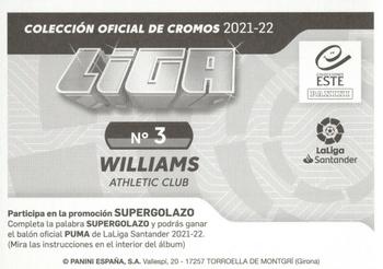 2021-22 Panini LaLiga Santander Este Stickers #3 Inaki Williams Back