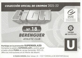 2021-22 Panini LaLiga Santander Este Stickers #18 Alejandro Berenguer Back