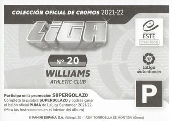 2021-22 Panini LaLiga Santander Este Stickers #20 Inaki Williams Back