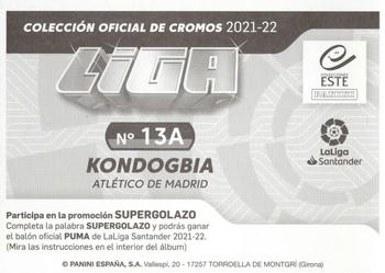 2021-22 Panini LaLiga Santander Este Stickers #13A Kondogbia Back