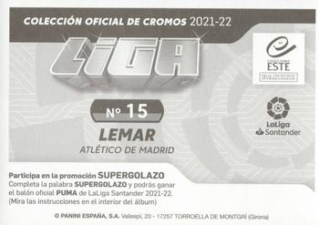 2021-22 Panini LaLiga Santander Este Stickers #15 Thomas Lemar Back