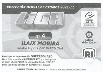 2021-22 Panini LaLiga Santander Este Stickers #4 Ilaix Moriba Back