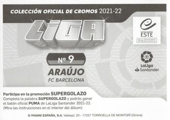 2021-22 Panini LaLiga Santander Este Stickers #9 Araújo Back